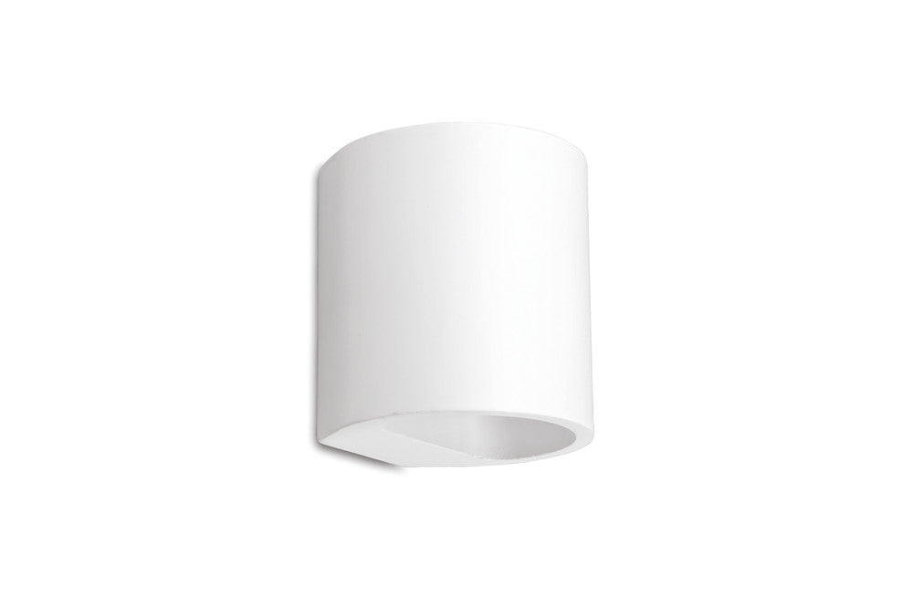INDOOR DECORATIVE PAINTABLE GYPSUM LARISSA WALL LIGHT IP20 FOR 1 X G9 MAX 40W WHITE INTEGRAL - ILDEC001