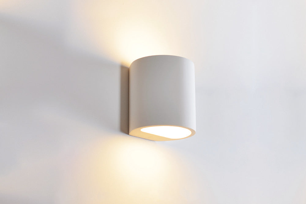 INDOOR DECORATIVE PAINTABLE GYPSUM LARISSA WALL LIGHT IP20 FOR 1 X G9 MAX 40W WHITE INTEGRAL - ILDEC001