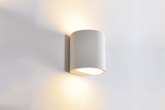 INDOOR DECORATIVE PAINTABLE GYPSUM LARISSA WALL LIGHT IP20 FOR 1 X G9 MAX 40W WHITE INTEGRAL - ILDEC001