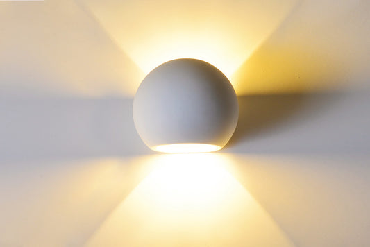 INDOOR DECORATIVE PAINTABLE GYPSUM SERRES WALL LIGHT IP20 FOR 1 X G9 MAX 40W WHITE INTEGRAL - ILDEC002