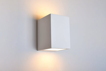 INDOOR DECORATIVE PAINTABLE GYPSUM ARTA WALL LIGHT IP20 FOR 1 X G9 MAX 40W WHITE INTEGRAL - ILDEC011