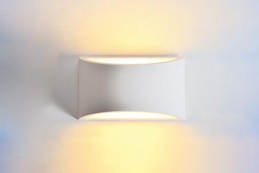 INDOOR DECORATIVE PAINTABLE GYPSUM GALATSI WALL LIGHT IP20 FOR 1 X G9 MAX 40W WHITE INTEGRAL - ILDEC013