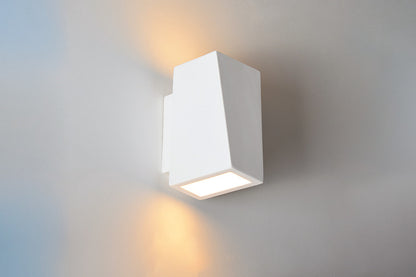 INDOOR DECORATIVE PAINTABLE GYPSUM KASTORIA WALL LIGHT IP20 FOR 1 X G9 MAX 40W WHITE INTEGRAL - ILDEC009