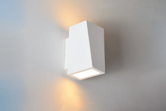 INDOOR DECORATIVE PAINTABLE GYPSUM KASTORIA WALL LIGHT IP20 FOR 1 X G9 MAX 40W WHITE INTEGRAL - ILDEC009