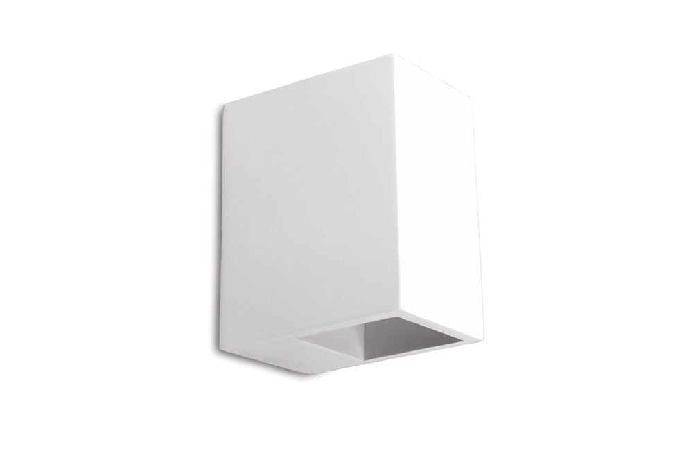 INDOOR DECORATIVE PAINTABLE GYPSUM ARTA WALL LIGHT IP20 FOR 1 X G9 MAX 40W WHITE INTEGRAL - ILDEC011