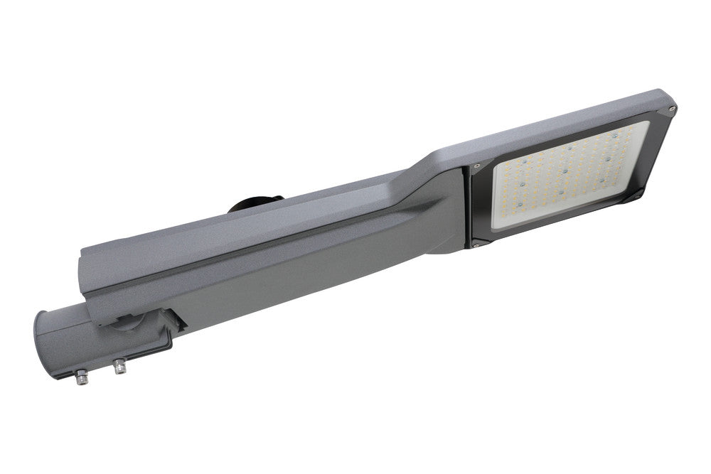 MATRIX MIDI STREET LIGHT 12000LM 80W 4000K OPTIC-T2M IP66 60MM DIA SPIGOT CLAMP NFC IK09 NEMA3 WITH CAP & AUTO-DISCONNECT RAL7037 - ILSLB003