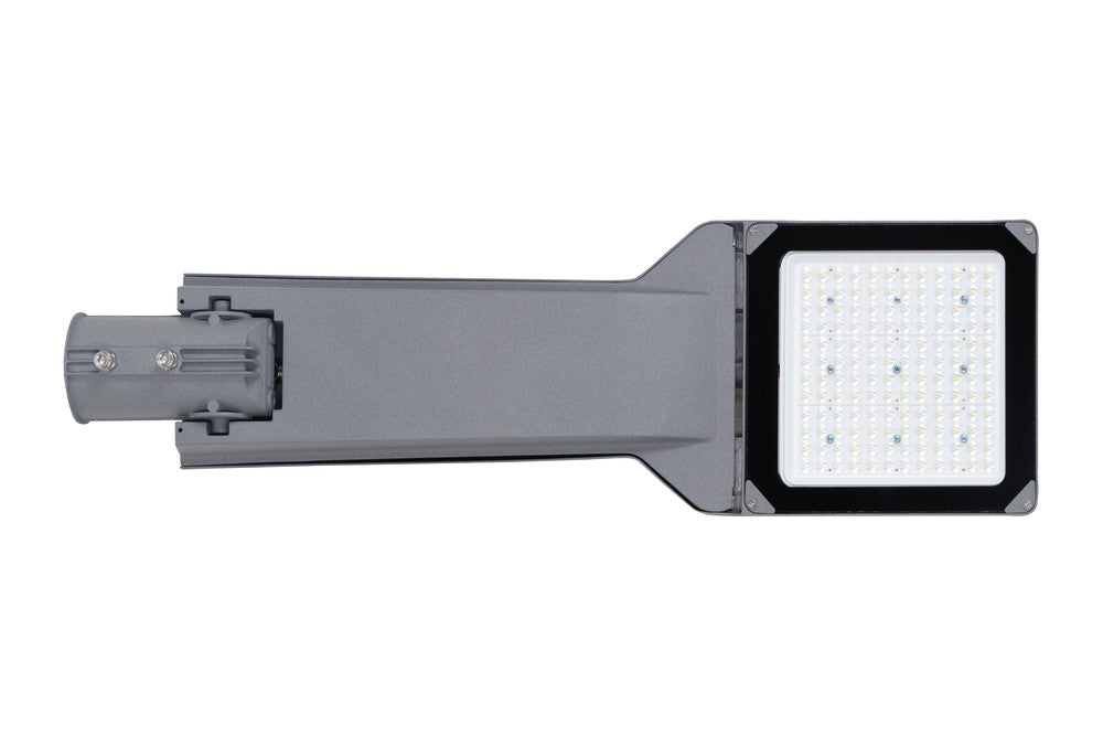 MATRIX MIDI STREET LIGHT 12000LM 80W 4000K OPTIC-T2M IP66 60MM DIA SPIGOT CLAMP NFC IK09 NEMA3 WITH CAP & AUTO-DISCONNECT RAL7037 - ILSLB003