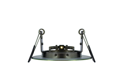 EVOFIRE FIRE RATED DOWNLIGHT 70MM CUTOUT IP65 ANTIQUE BRASS ROUND +GU10 HOLDER INTEGRAL - ILDLFR70D045