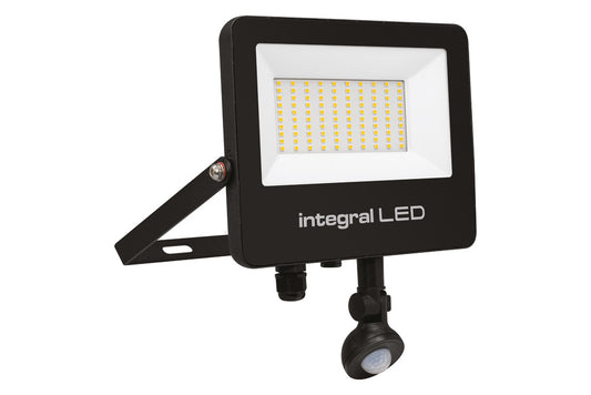 SUPER SLIM 2 FLOODLIGHT IP67 7000LM 70W TUYA 3000/4000/6500K PIR 120° DIMMABLE 100LM/W BLACK INTEGRAL - ILFLC254