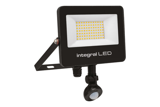 SUPER SLIM 2 FLOODLIGHT IP67 3000LM 30W TUYA 3000/4000/6500K PIR 120° DIMMABLE 100LM/W BLACK INTEGRAL - ILFLC252