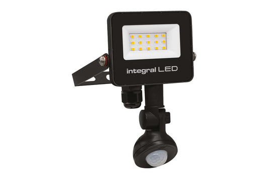 SUPER SLIM 2 FLOODLIGHT IP67 1000LM 10W 4000K PIR 120° NON-DIMM 100LM/W BLACK INTEGRAL - ILFLC240