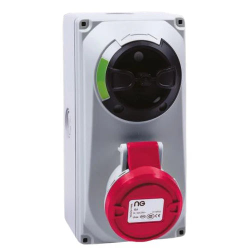 32A 3P+N+E 415V Interlocked Switched Socket IP44