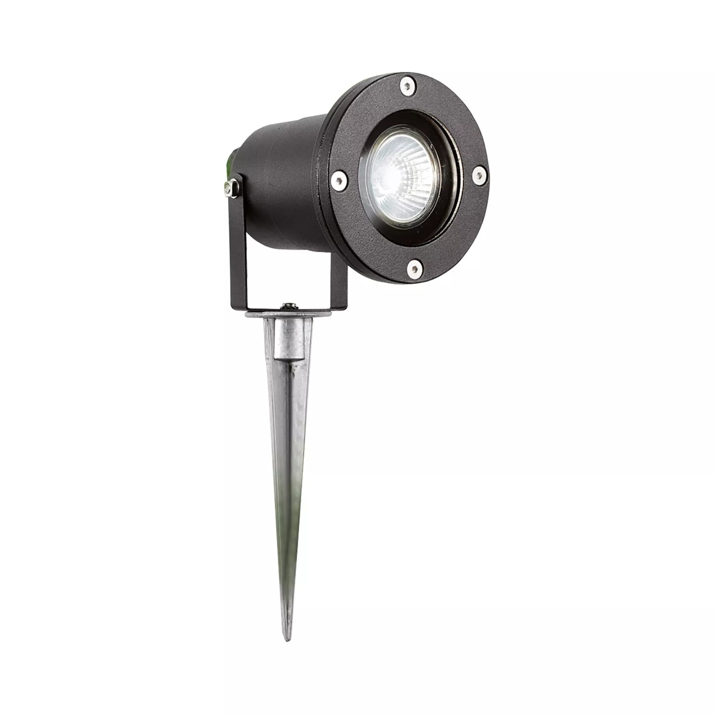 Spikey Outdoor Spotlight - Black Metal & Polycarbonate