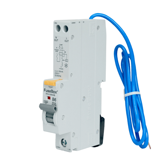 Fusebox 10kA 6A 30MA B CURVE TYPE A RCBO RTA100630B