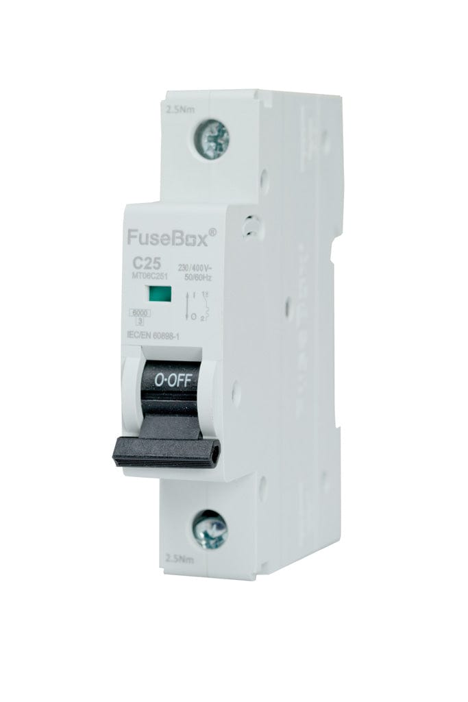 Fusebox 25A *C CURVE MCB 6kA 1P MT06C251