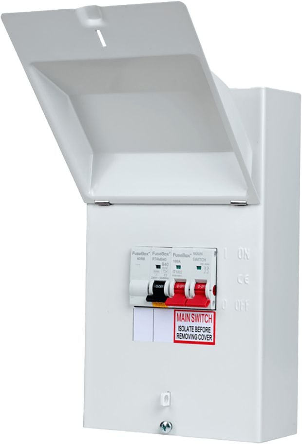 Fusebox EV DIST 100A MAIN SWITCH + 2P 40A 30MA MINI RCBO EV40A