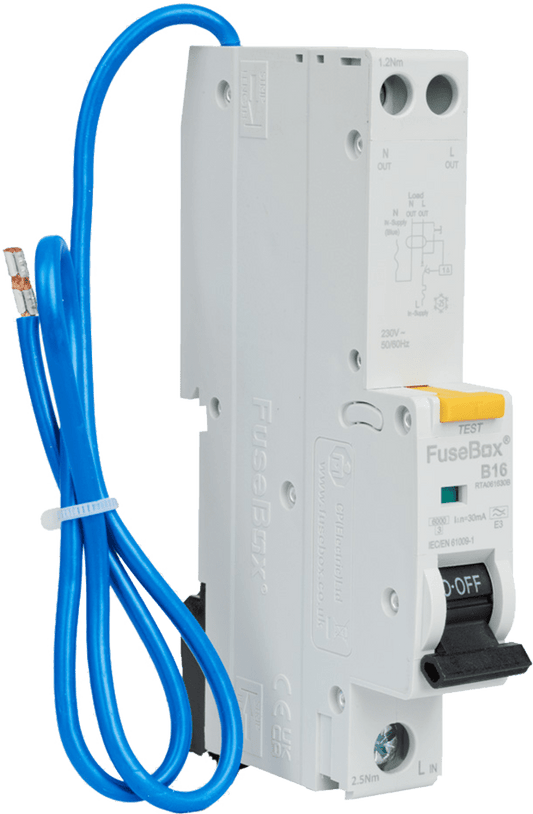 Fusebox TYPE A 16A 30mA B CURVE RCBO RTA061630B