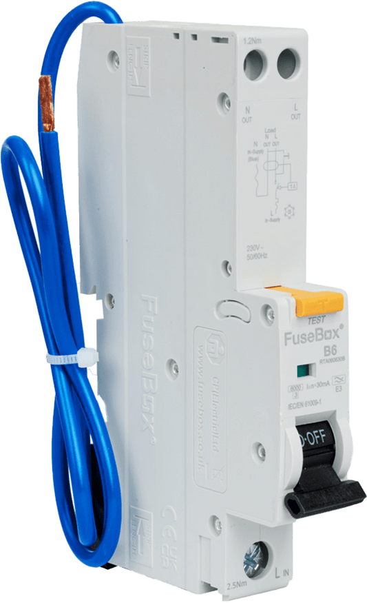 Fusebox TYPE A 6A 30mA B CURVE RCBO RTA060630B