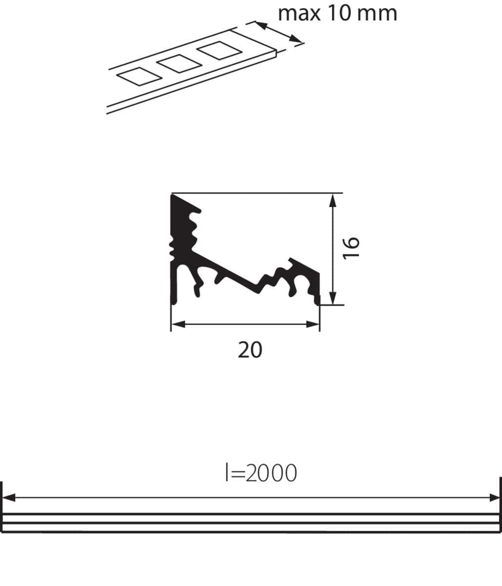 Kanlux Aluminium profile PROFILO C 26541