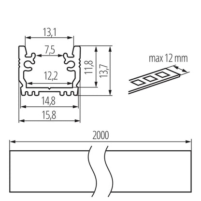 Kanlux Aluminium profile PROFILO G 26559