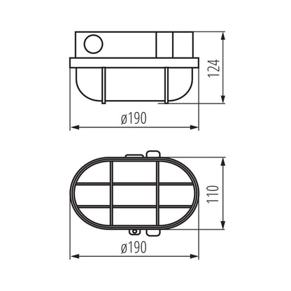 Kanlux Bulkhead fixture HERMI 70524