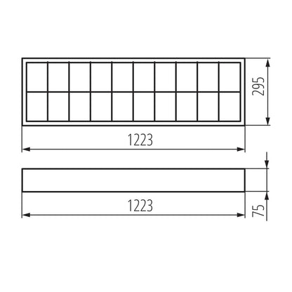 Kanlux Ceiling louver fitting NOTUS 4LED 22672