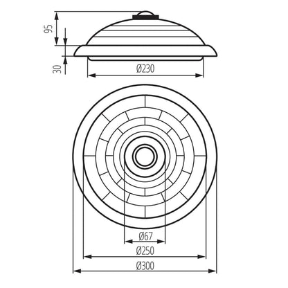 Kanlux Ceiling-mounted light fitting with replaceable light source FOGLER DL 18120