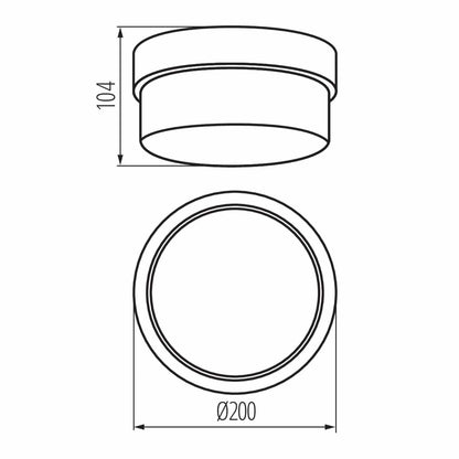 Kanlux Ceiling-mounted light fitting with replaceable light source TUNA 8091