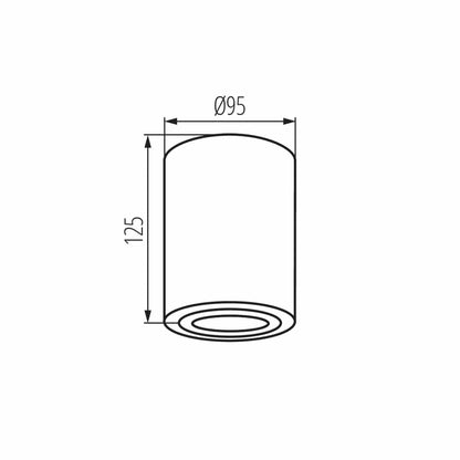 Kanlux Ceiling-mounted spotlight fitting BORD 22552