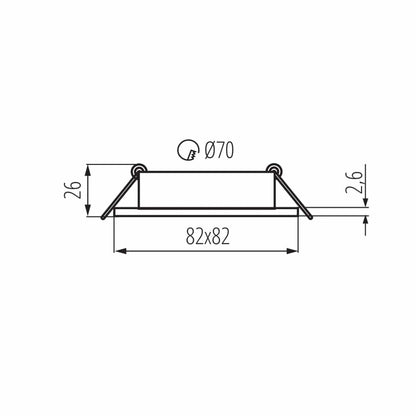 Kanlux Ceiling-mounted spotlight fitting DALLA 22431