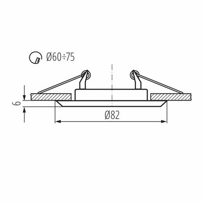 Kanlux Ceiling-mounted spotlight fitting HORN 2821