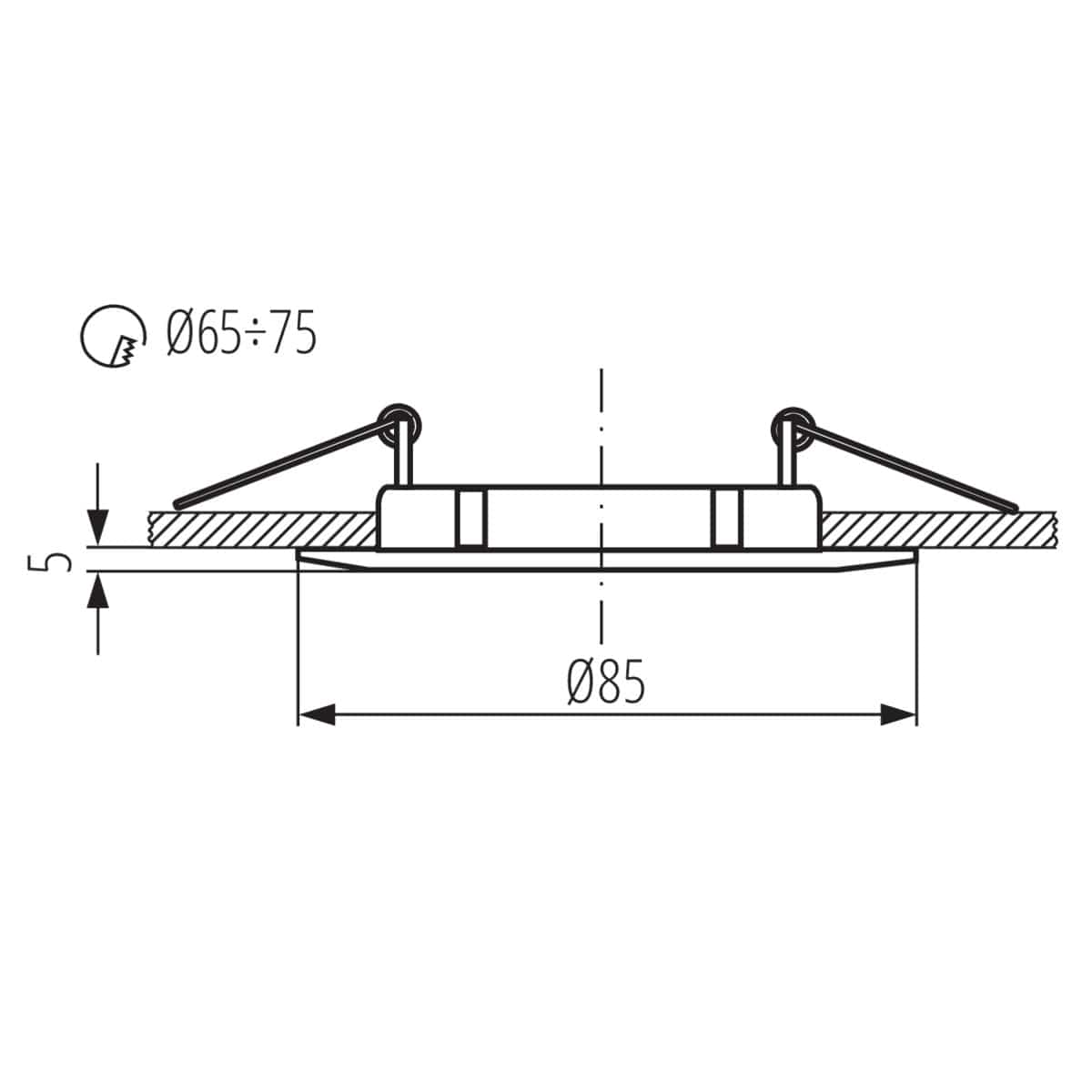 Kanlux Ceiling-mounted spotlight fitting LUTO 2581