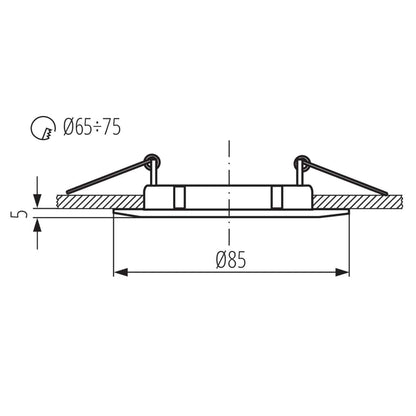 Kanlux Ceiling-mounted spotlight fitting LUTO 2581