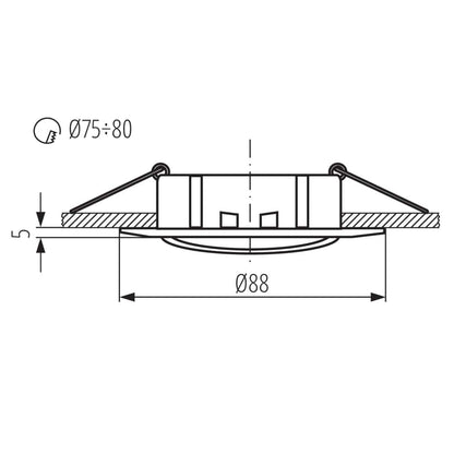 Kanlux Ceiling-mounted spotlight fitting LUTO 2590