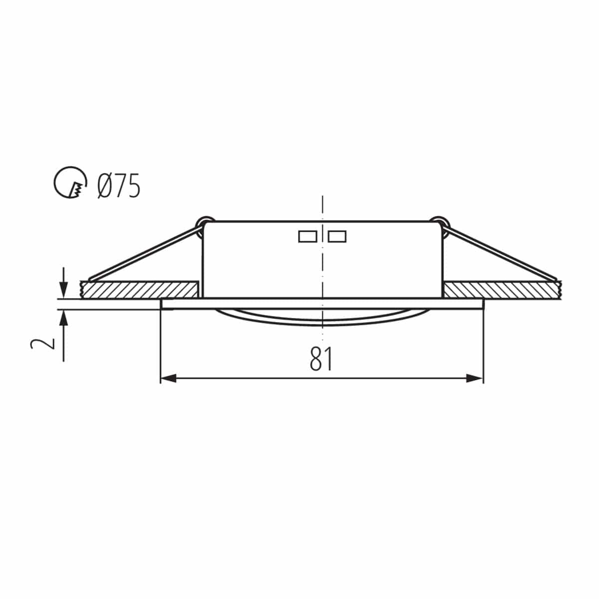 Kanlux Ceiling-mounted spotlight fitting NAVI 2550