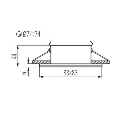 Kanlux Ceiling-mounted spotlight fitting QULES 26300