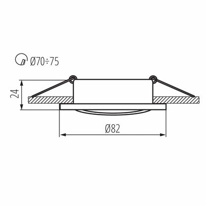 Kanlux Ceiling-mounted spotlight fitting RADAN 7360