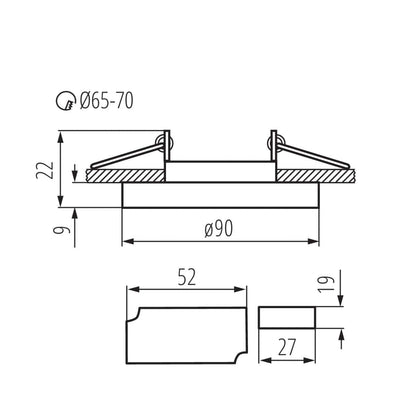 Kanlux Ceiling-mounted spotlight fitting SOREN 24416