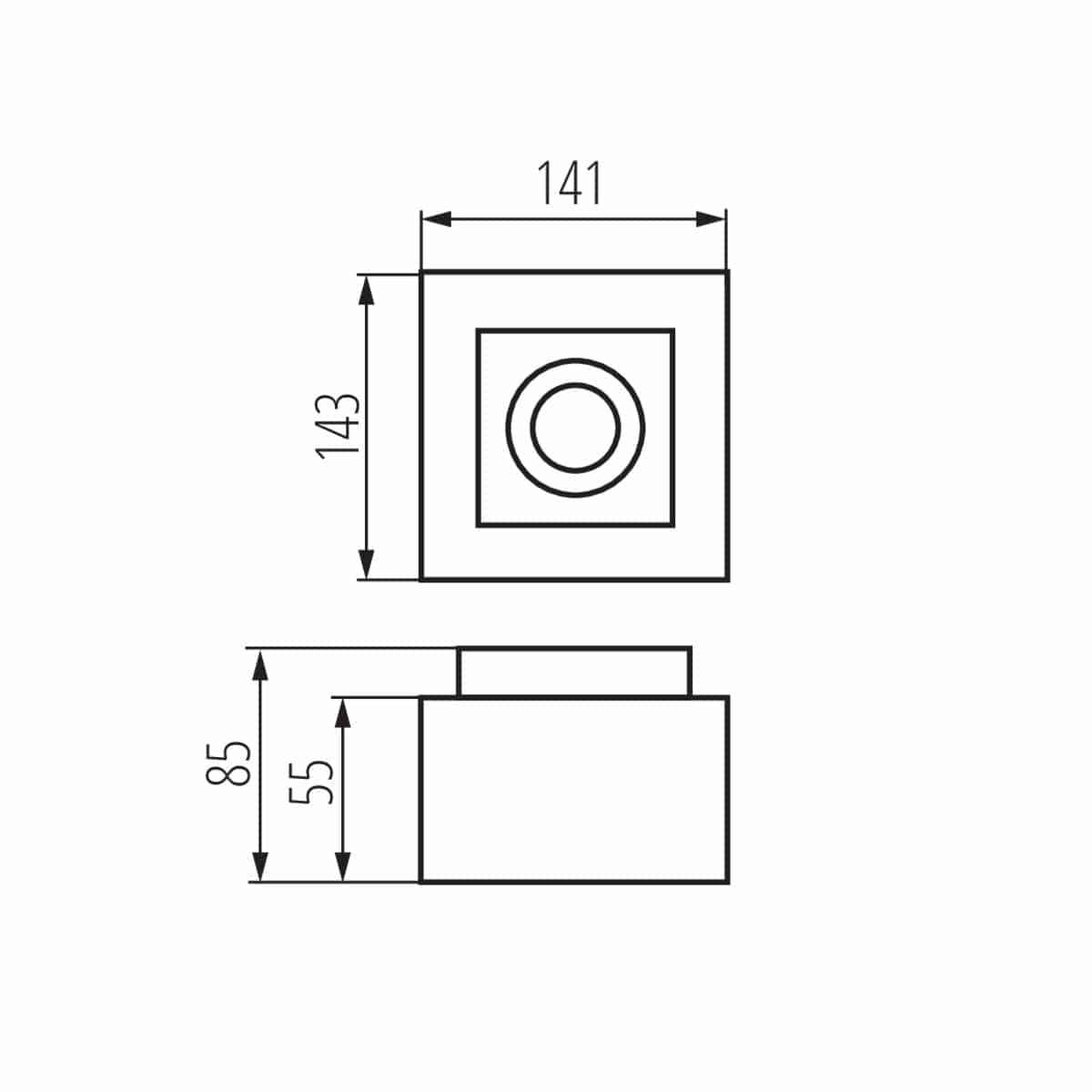 Kanlux Ceiling-mounted spotlight fitting STOBI 26831