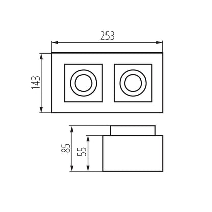 Kanlux Ceiling-mounted spotlight fitting STOBI 26832