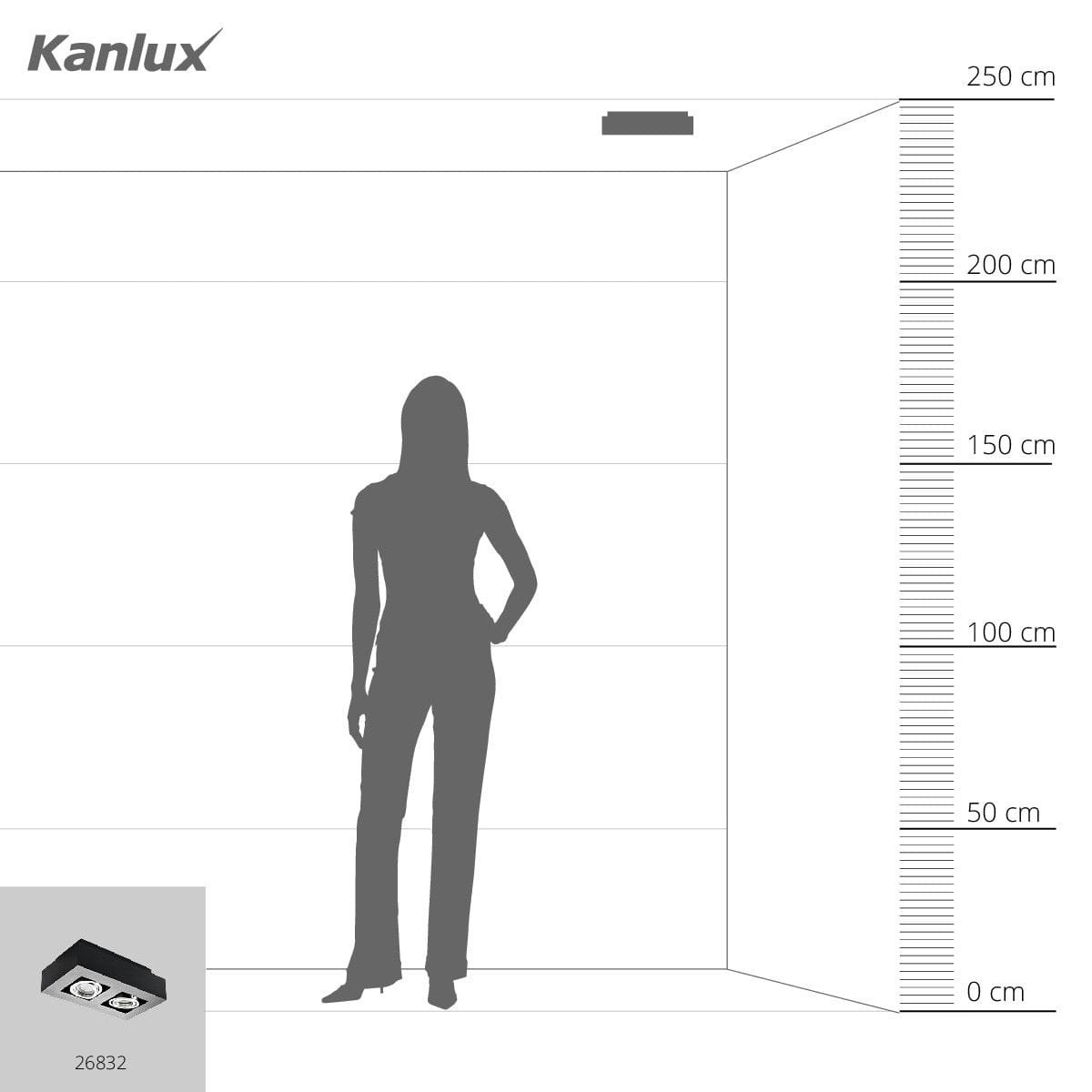 Kanlux Ceiling-mounted spotlight fitting STOBI 26832
