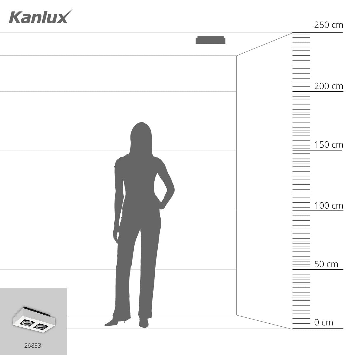 Kanlux Ceiling-mounted spotlight fitting STOBI 26833