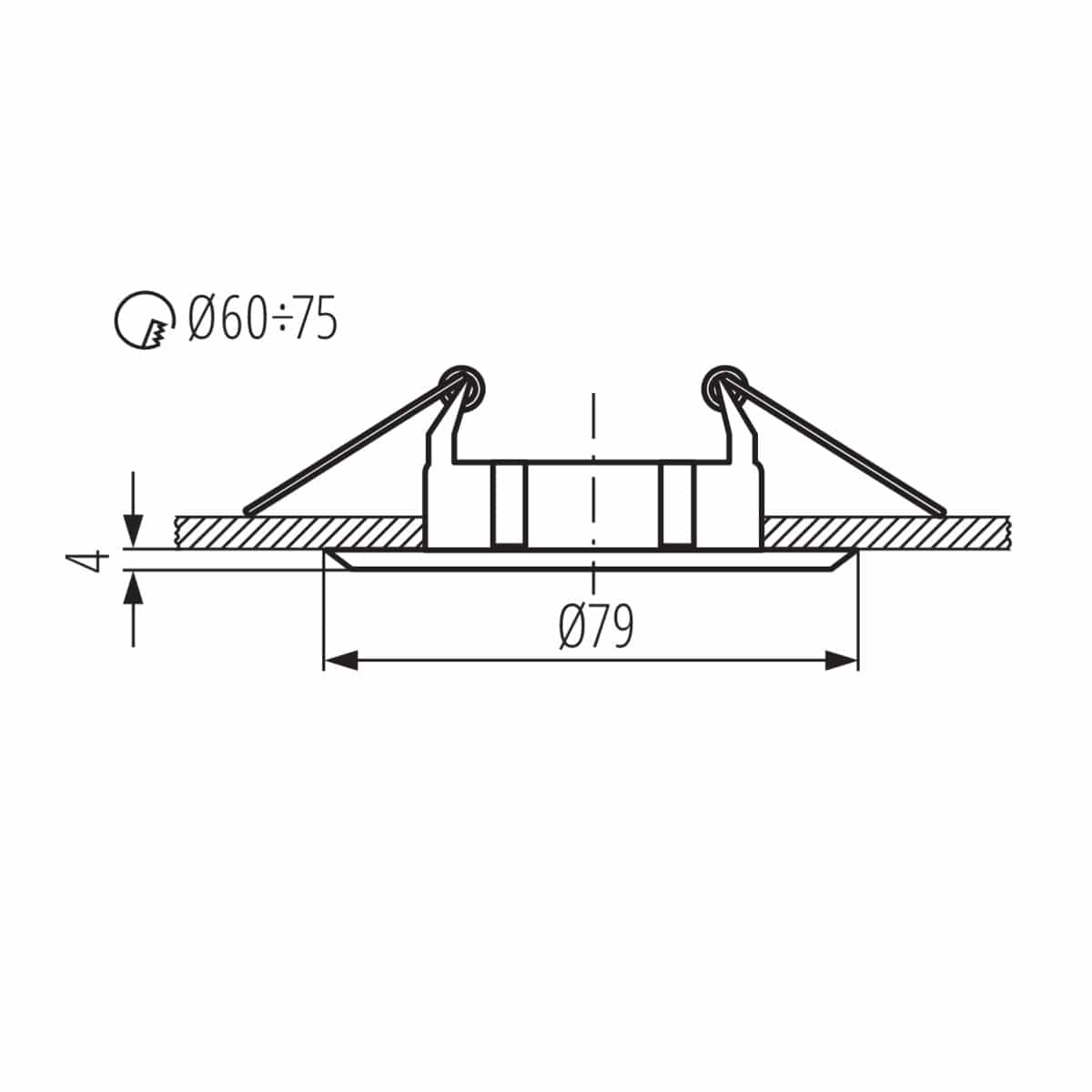 Kanlux Ceiling-mounted spotlight fitting VIDI 25995