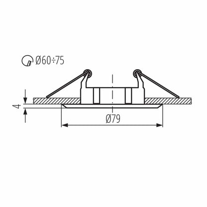 Kanlux Ceiling-mounted spotlight fitting VIDI 2790
