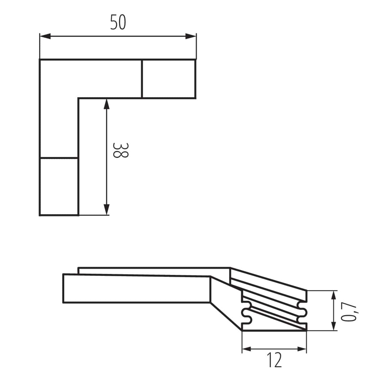 Kanlux Connector for aluminium profiles CONNECT 26604