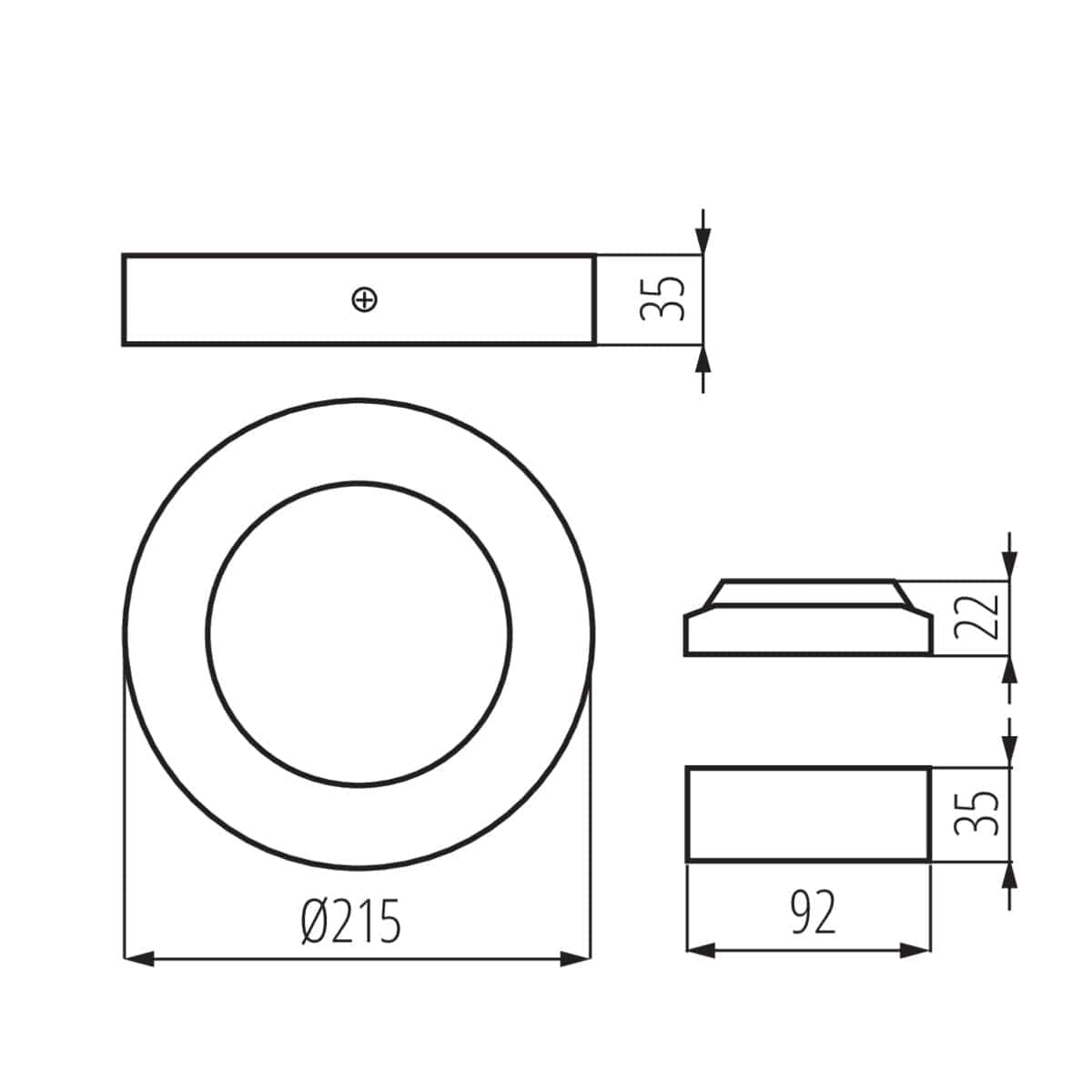 Kanlux Downlight fitting CARSA V2LED 27211