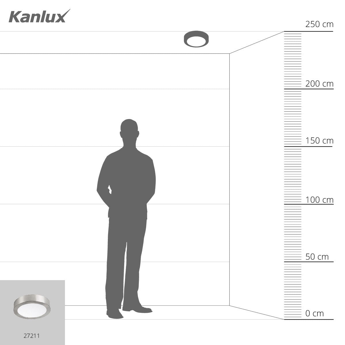 Kanlux Downlight fitting CARSA V2LED 27211