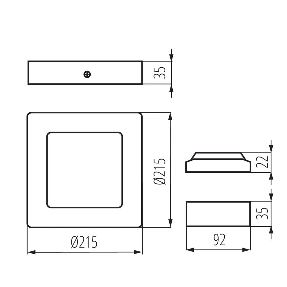 Kanlux Downlight fitting KANTI V2LED 27213