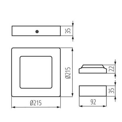 Kanlux Downlight fitting KANTI V2LED 27213
