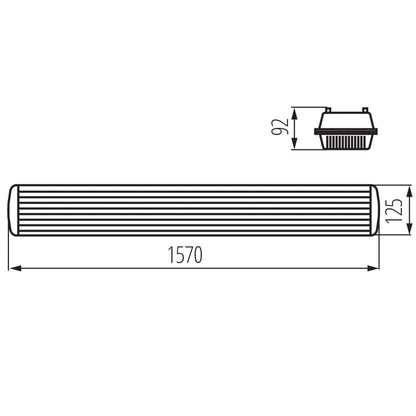 Kanlux Dust-proof LED tube light fitting MAH PLUS 4LED 22801